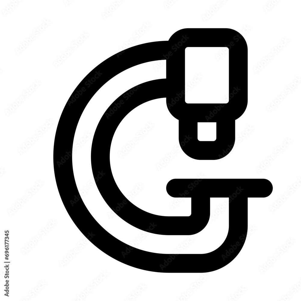 Obraz premium Microscope Line UI Icon