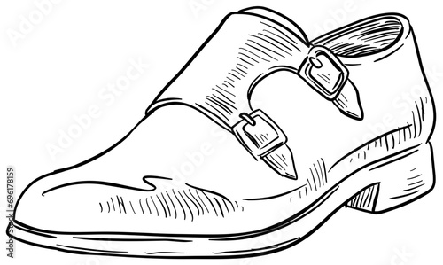 men's shoes handdrawn illustration