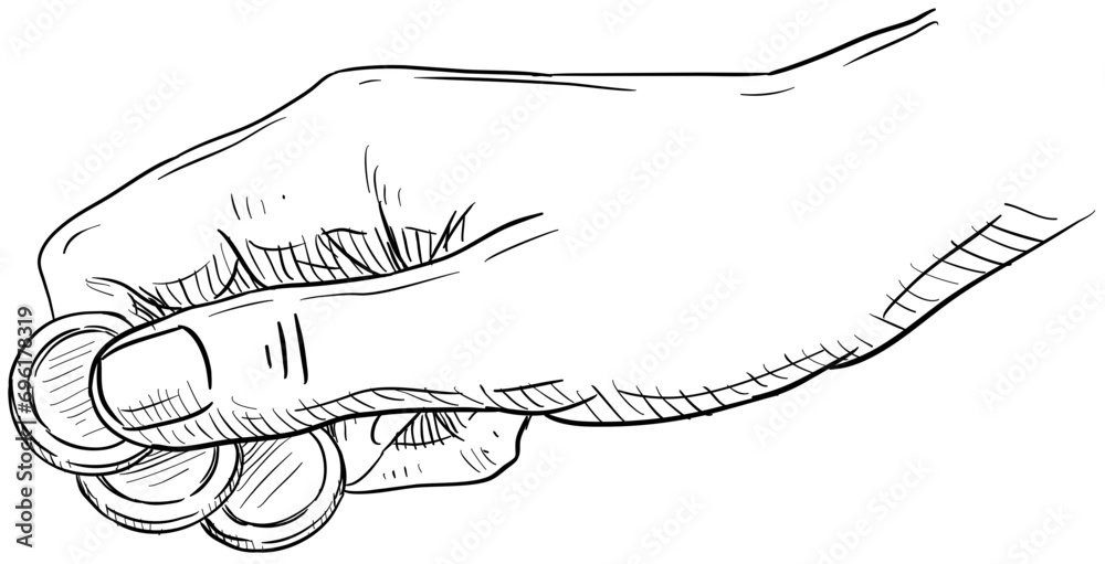 coins handdrawn illustration coins handdrawn illustration