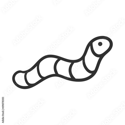 hand drawn worm