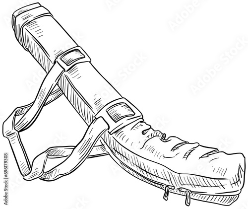 hockey arm protector handdrawn illustration