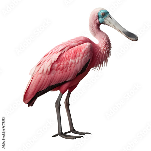 Roseate spoonbill isolated on transparent background
