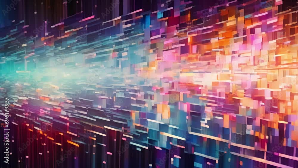 A visualization of AI algorithms analyzing and translating patterns and colors from one artwork to create a completely new and unique piece, demonstrating the potential for AI to generate