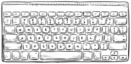 keyboard handdrawn illustration