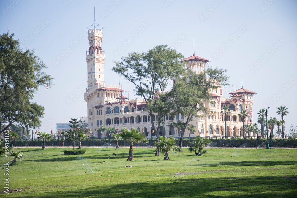 Fototapeta premium View of the Montaza Palace in Alexandria, Egypt