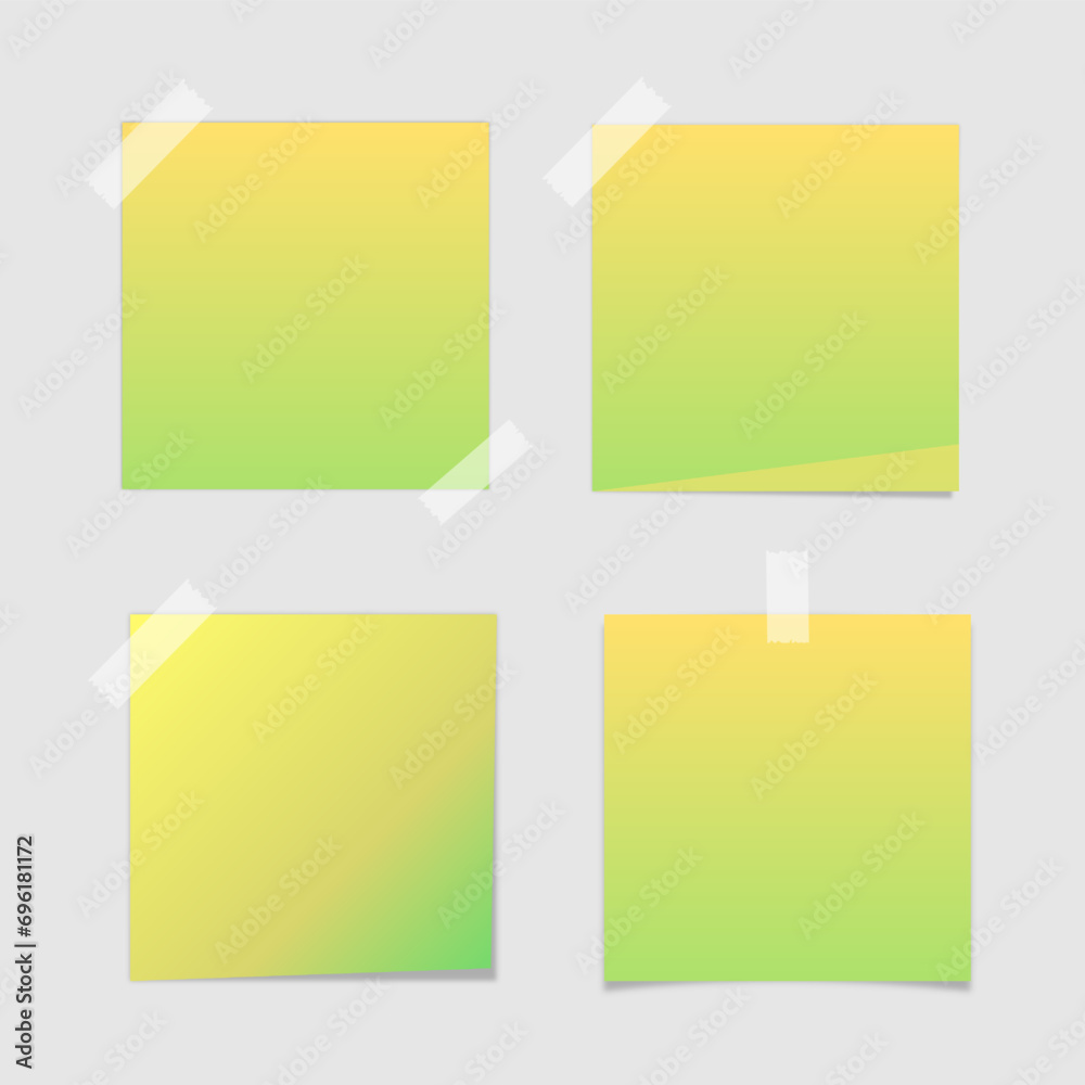blank notes paper illustration set blank notes paper illustration set