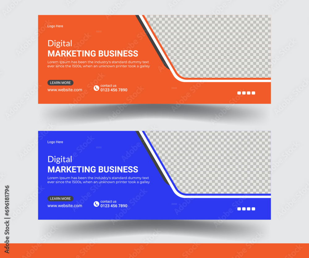 Creative digital marketing Facebook cover design template Creative digital marketing Facebook cover design template