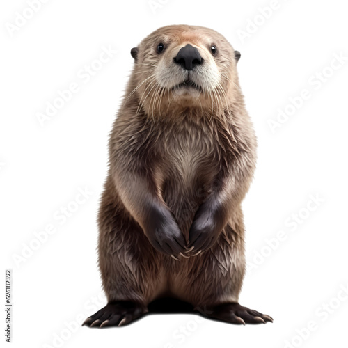 Sea otter isolated on transparent background
