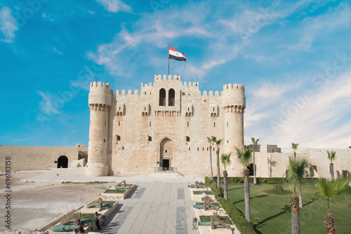 View of the Citadel of Qaitbay in Alexandria, Egypt