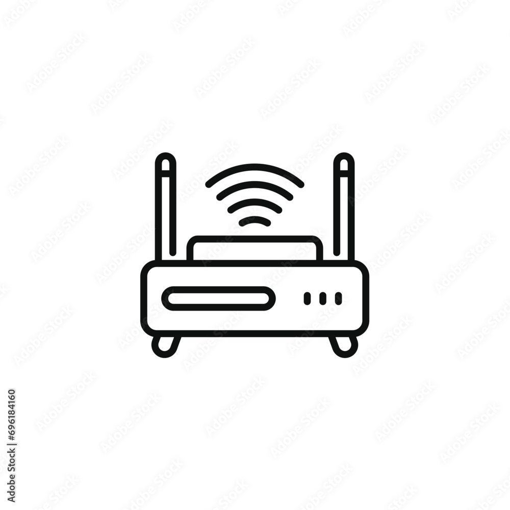 Router line icon isolated on transparent background Router line icon isolated on transparent background