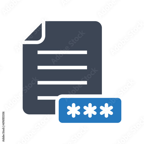 Data file password vector icon