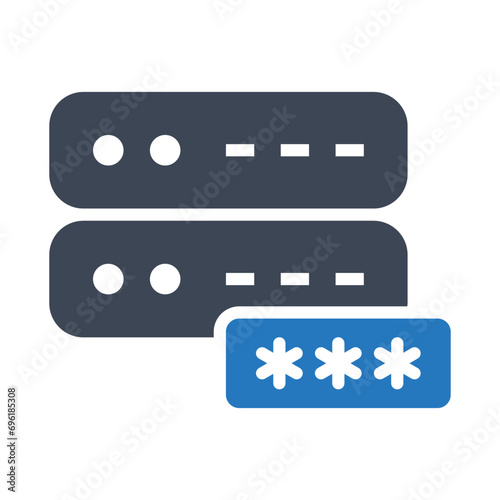 Server storage password vector icon