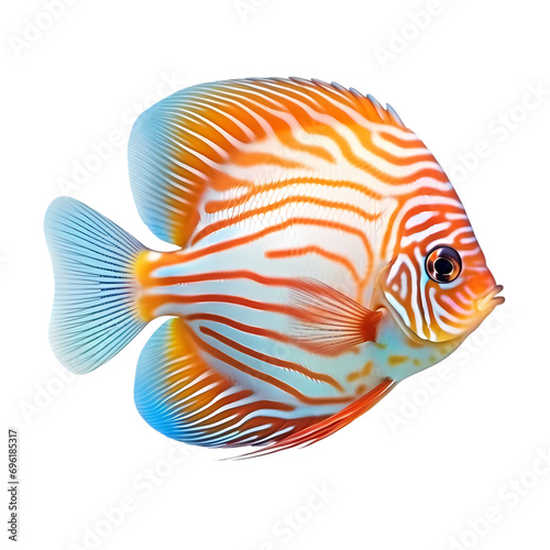Colorful angel fish isolated on transparent background