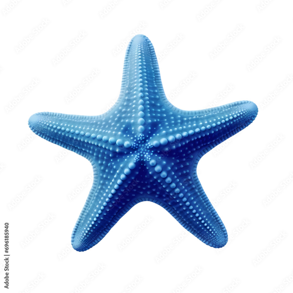 Blue starfish isolated on transparent background Blue starfish isolated on transparent background