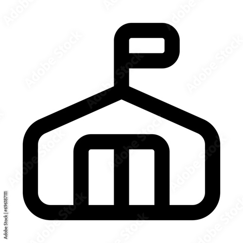 Army Camp Line UI Icon