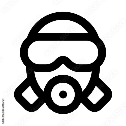 Gas Mask Line UI Icon
