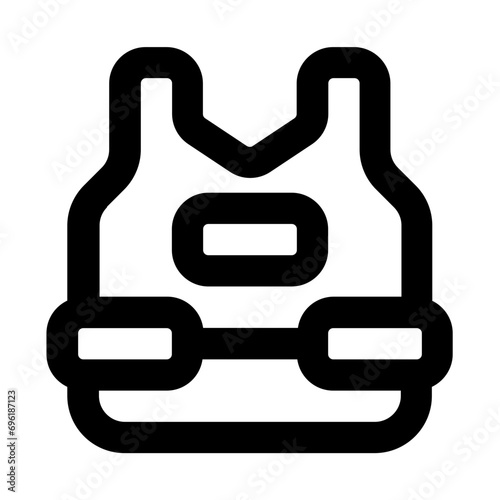 Bullet Vest Line UI Icon