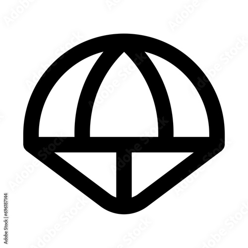 Parachute Line UI Icon