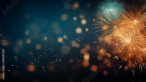 Fireworks with Bokeh Background 