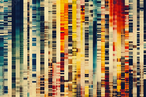 Colorful Barcode Pattern Pixel Art Abstract Background