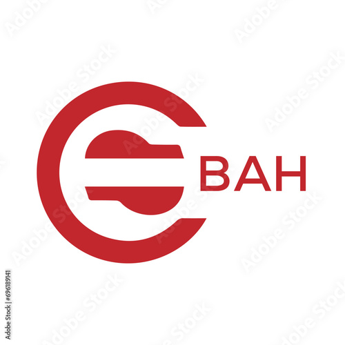 BAH Letter logo design template vector. BAH Business abstract connection vector logo. BAH icon circle logotype.
