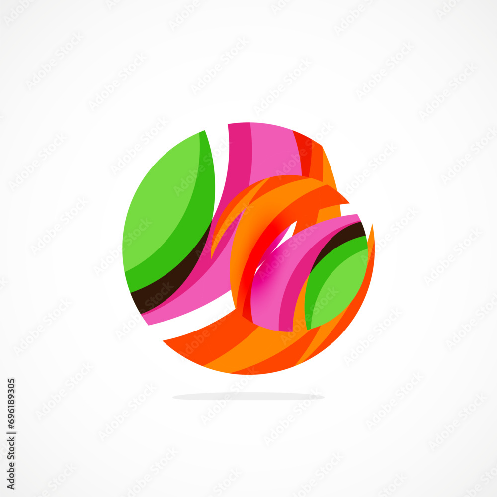Abstract circle logo, dynamic aesthetic. Simplicity suggests connectivity, fluidity, and energy, making it a versatile choice for brands seeking a modern, visually engaging identity Abstract circle logo, dynamic aesthetic. Simplicity suggests connectivity, fluidity, and energy, making it a versatile choice for brands seeking a modern, visually engaging identity