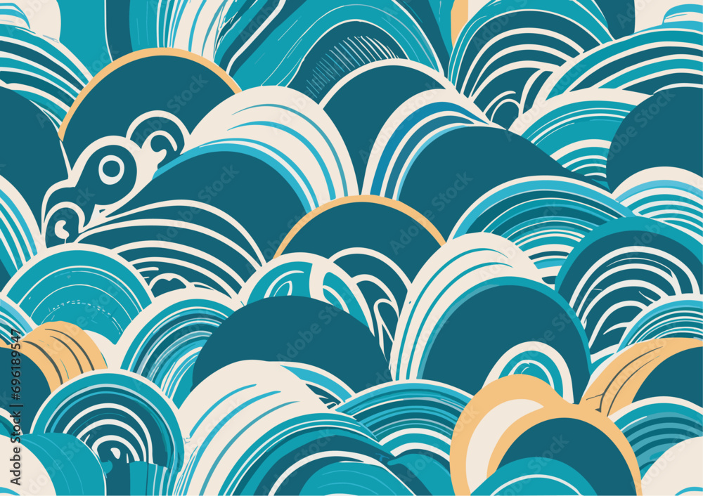 seamless pattern with waves seamless pattern with waves