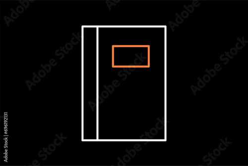 handbook illustration in dark style. Flat vector illustration.