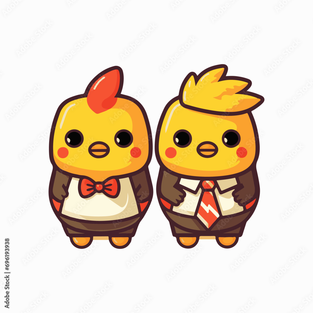 Fototapeta premium chicken animal mascot logo character 