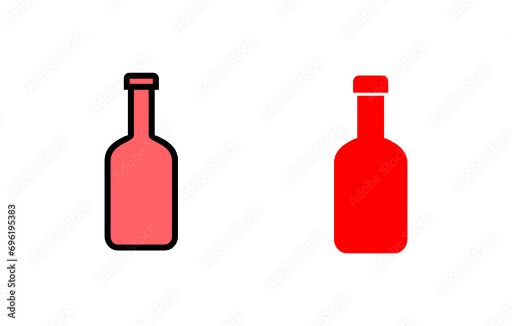 Bottle icon set illustration. bottle sign and symbol