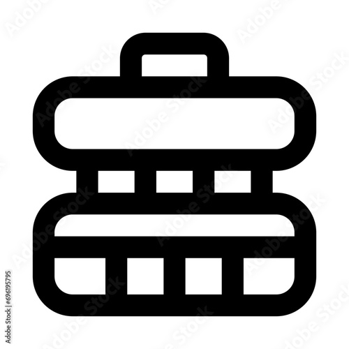 Pill Box Line UI Icon