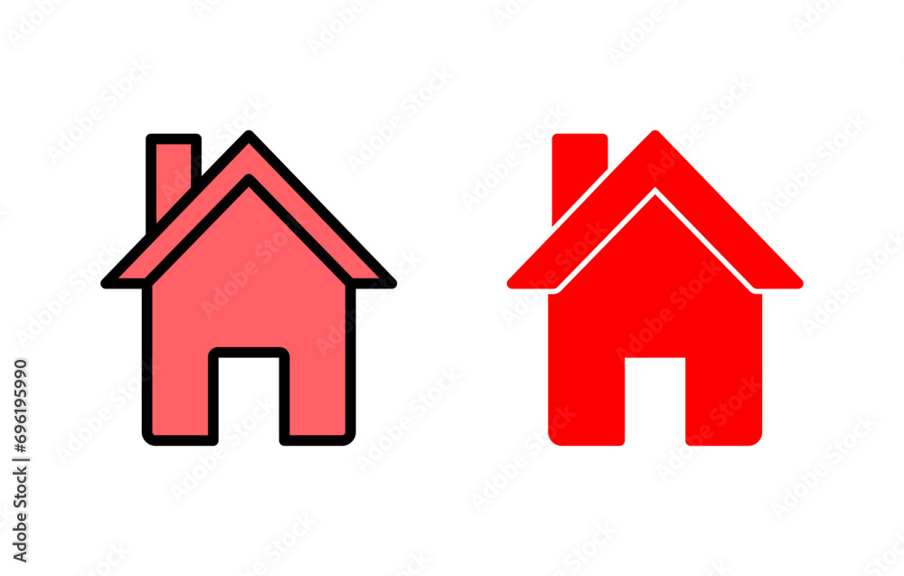 Home icon set illustration. House sign and symbol Home icon set illustration. House sign and symbol