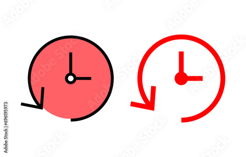 History icon set  illustration. recent event history sign and symbol