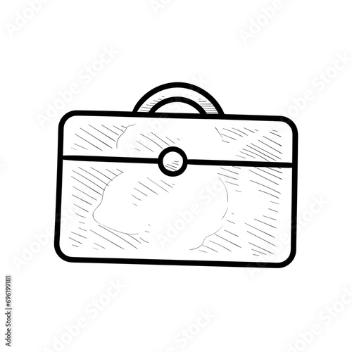 briefcase handdrawn illustration