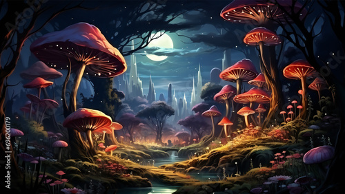 Fantasy Wonderland fairytales magical forest Mystic Mushroom Haven at Duske