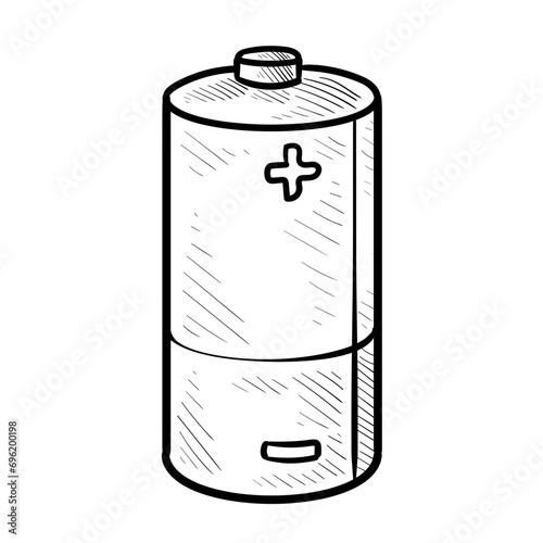battery handdrawn illustration