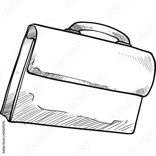 briefcase handdrawn illustration
