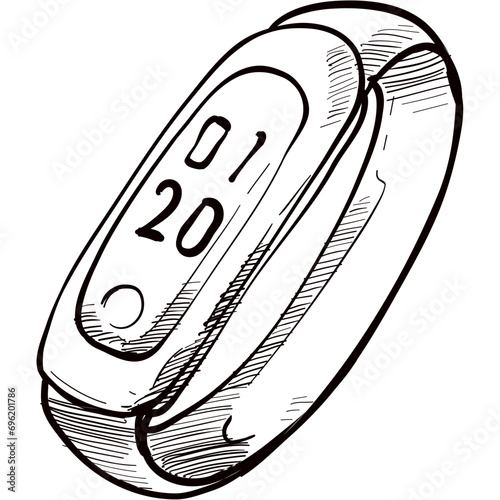 smartwatch handdrawn illustration
