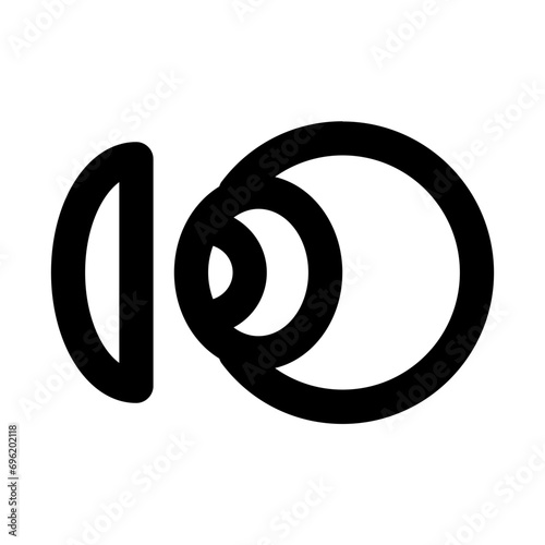 Contact Lens Line UI Icon