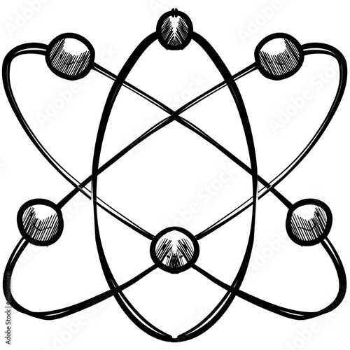 atomic handdrawn illustration