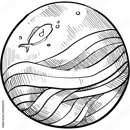 planet handdrawn illustration