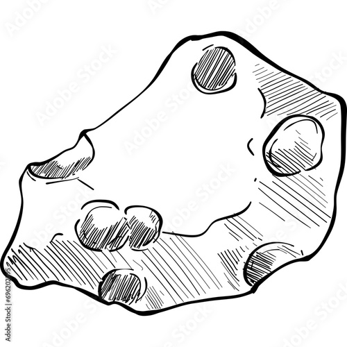 mining rock handdrawn illustration