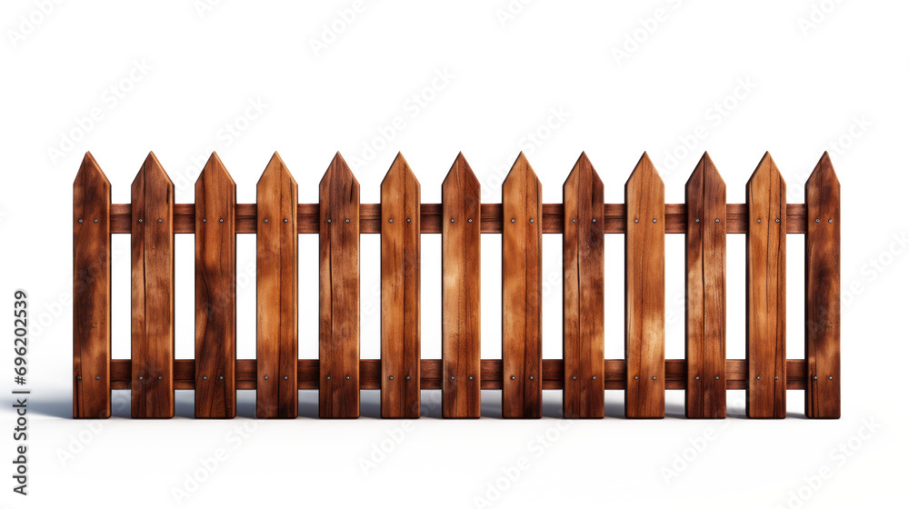 Brown wooden fence illustration Used to decorate the house and garden isolated on white transparent background, PNG File Brown wooden fence illustration Used to decorate the house and garden isolated on white transparent background, PNG File