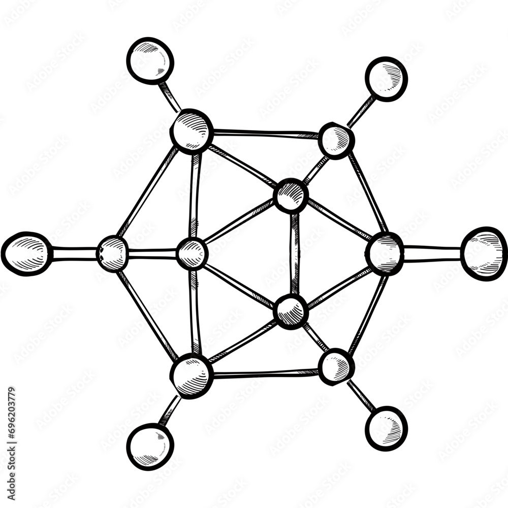 molecule handdrawn illustration molecule handdrawn illustration