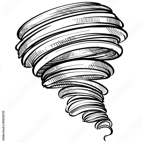 tornado handdrawn illustration