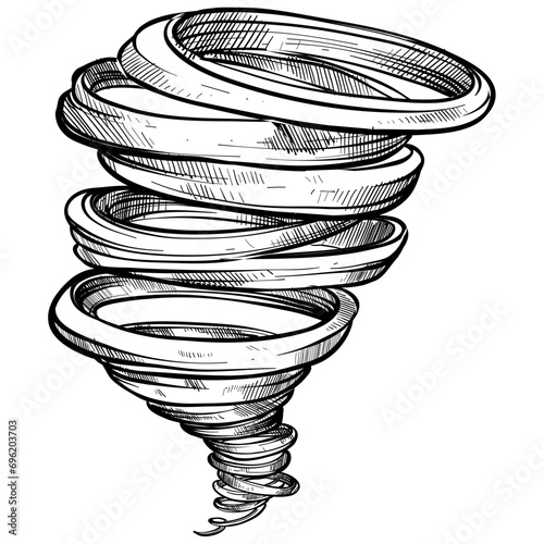 tornado handdrawn illustration