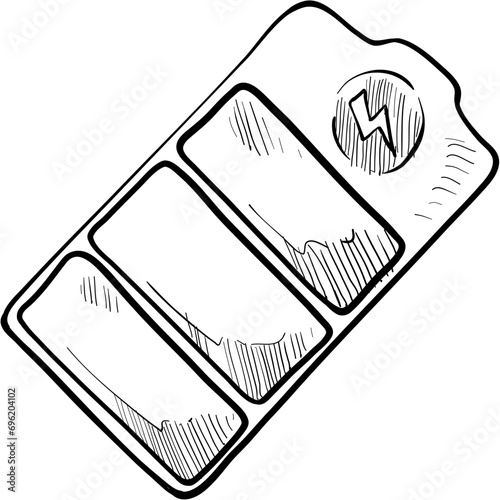 battery handdrawn illustration