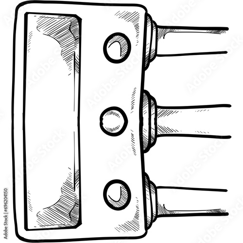 electric meter handdrawn illustration