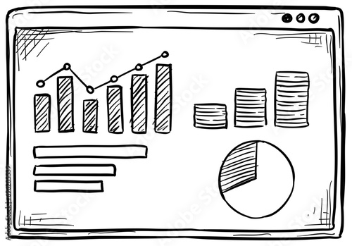 web analytics handdrawn illustration