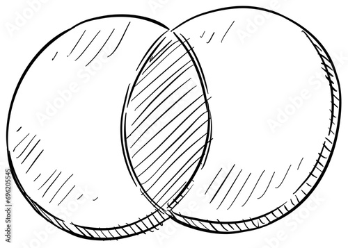venn diagram handdrawn illustration